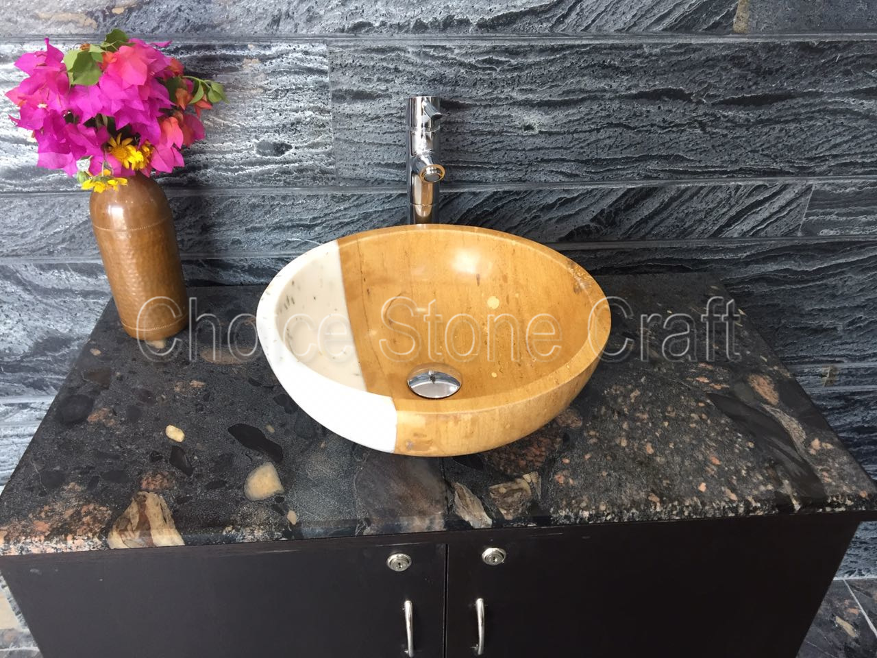DOUBLE SHADE MARBLE CONTER TOP BASIN